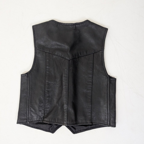 Harley-Davidson Kids Black Leather Vest - Picture 5 of 5
